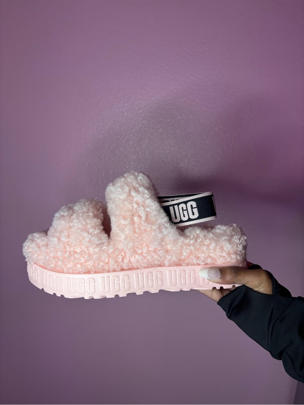 UGG Pink oh fluffita sandal slipper slides